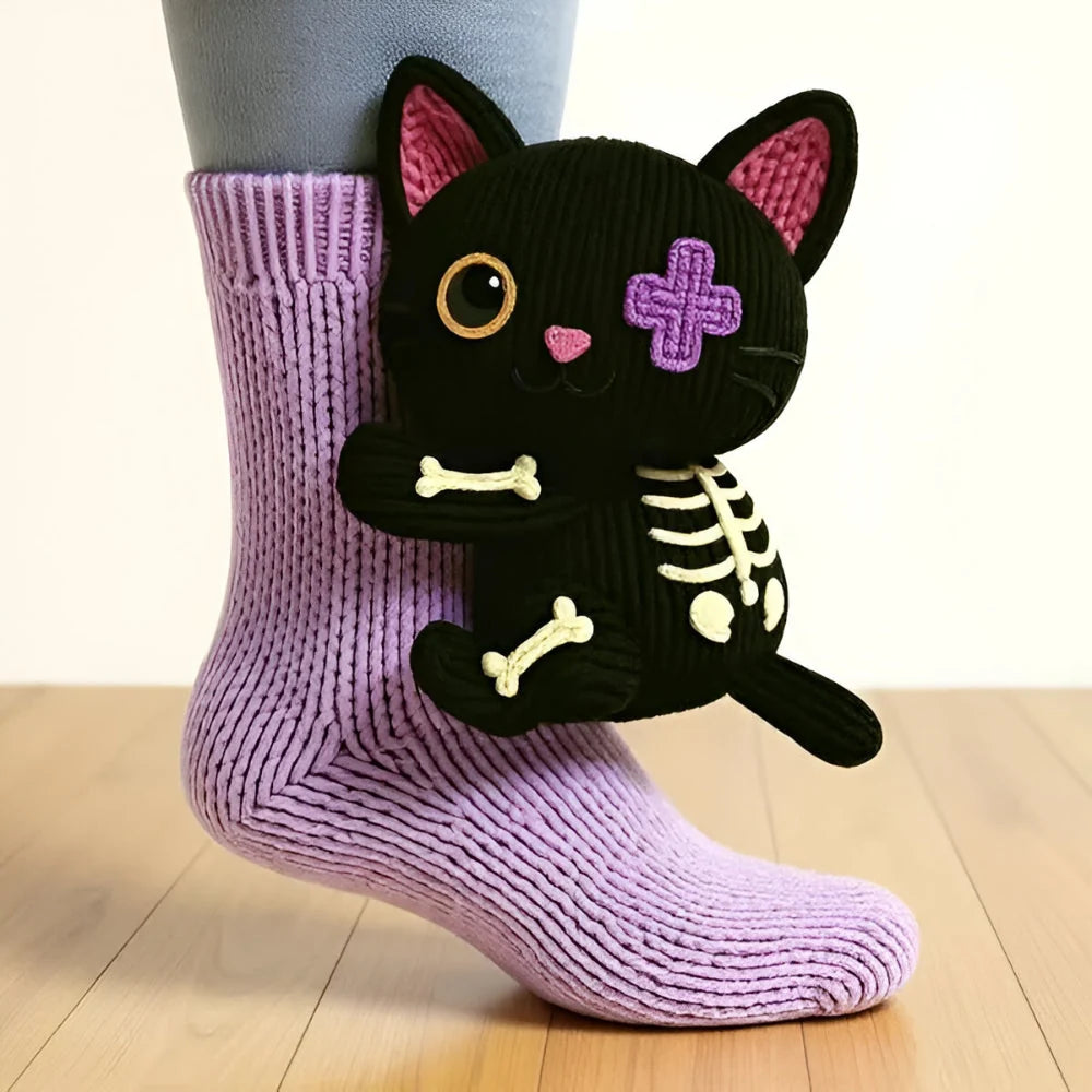House Socks Plush Animal Design Non-Slip Soles