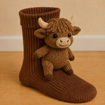 House Socks Plush Animal Design Non-Slip Soles