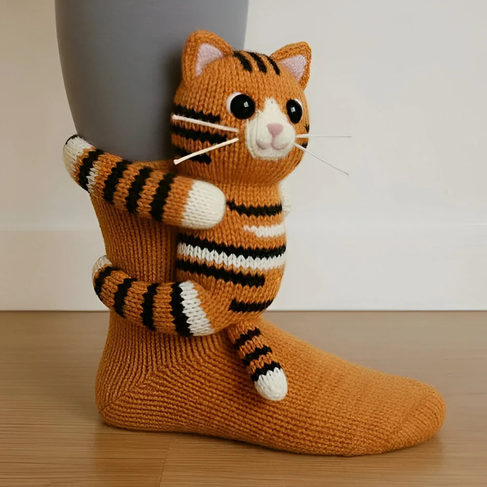 House Socks Plush Animal Design Non-Slip Soles
