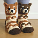 House Socks Plush Animal Design Non-Slip Soles