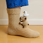 House Socks Plush Animal Design Non-Slip Soles