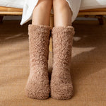House Socks Plush Warmth Non-Slip Soles Mid-Calf Comfort