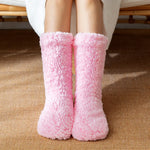 House Socks Plush Warmth Non-Slip Soles Mid-Calf Comfort