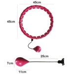 Hula Hoop Weighted 360° Massage Adjustable 24–32 Sections