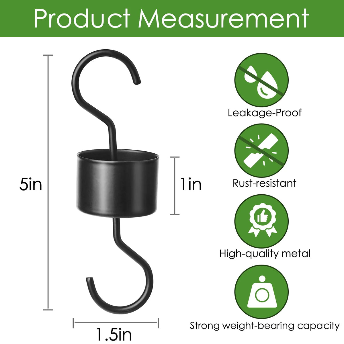 Hummingbird Feeder Ant Moat Metal Rust-Resistant Set of 2
