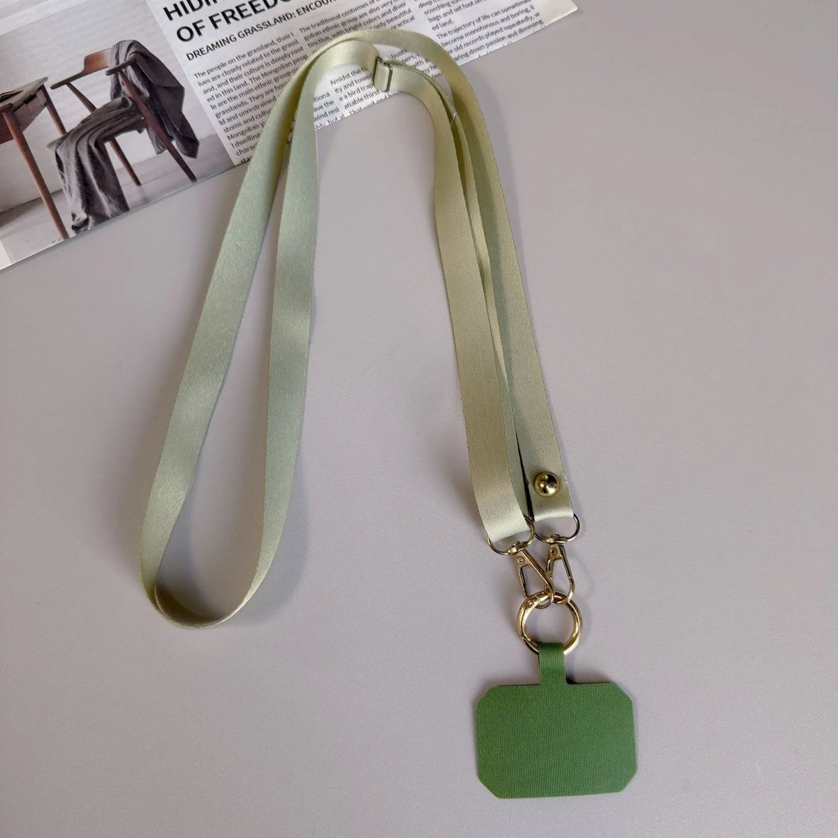ID Lanyard Satin Adjustable Length Secure Clip