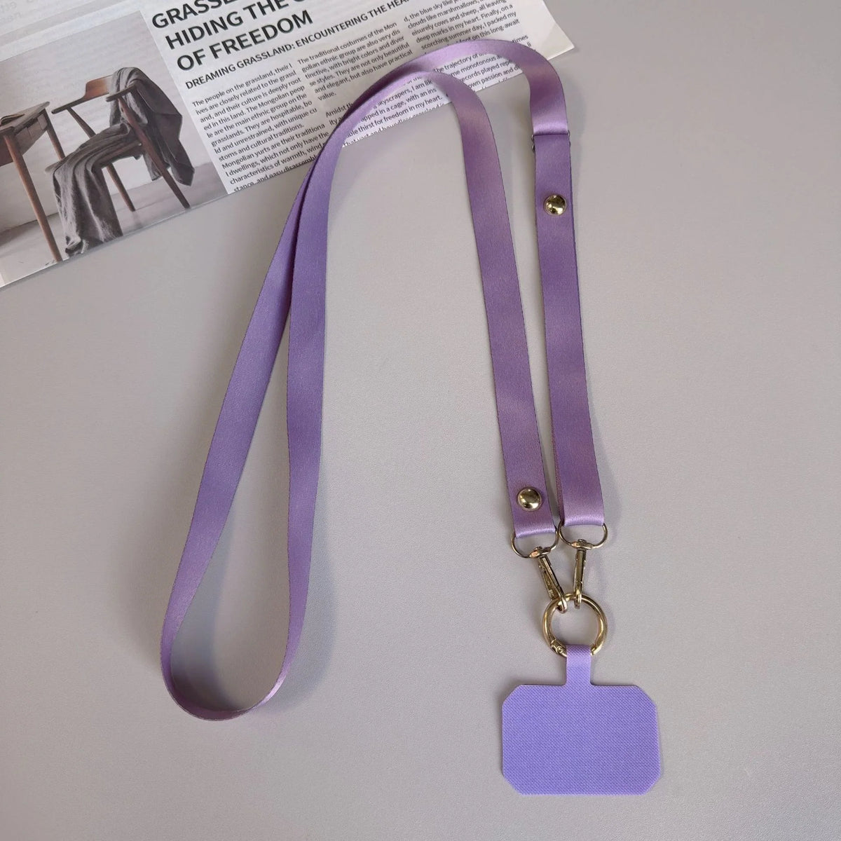 ID Lanyard Satin Adjustable Length Secure Clip