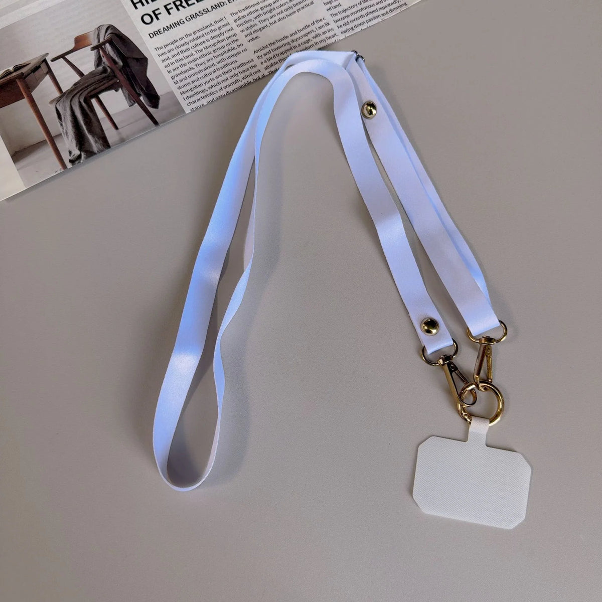 ID Lanyard Satin Adjustable Length Secure Clip