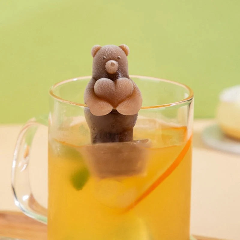 Ice Cube Mold Bear-Shaped Silicone BPA-Free