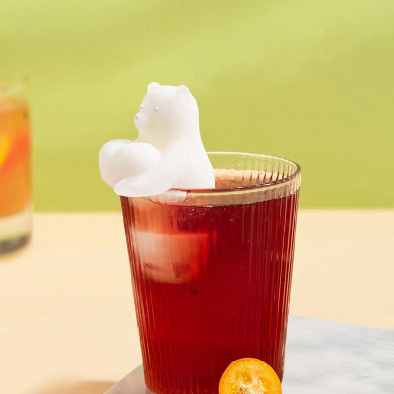 Ice Cube Mold Bear-Shaped Silicone BPA-Free