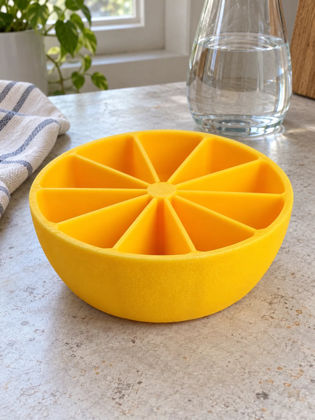 Ice Cube Mold Citrus Wedge Shape 10 Compartments