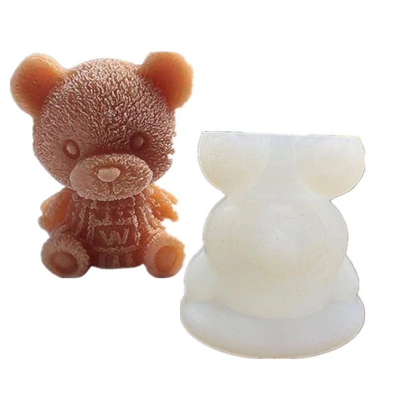 Ice Cube Tray Bear-Shaped Food-Grade Silicone Flexible & Easy-Clean