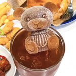 Ice Cube Tray Bear-Shaped Food-Grade Silicone Flexible & Easy-Clean