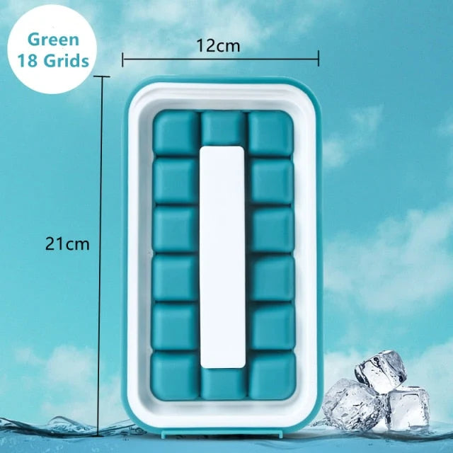 Ice Cube Tray Foldable 18-Grid Pouring Pitcher