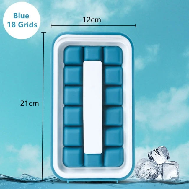 Ice Cube Tray Foldable 18-Grid Pouring Pitcher