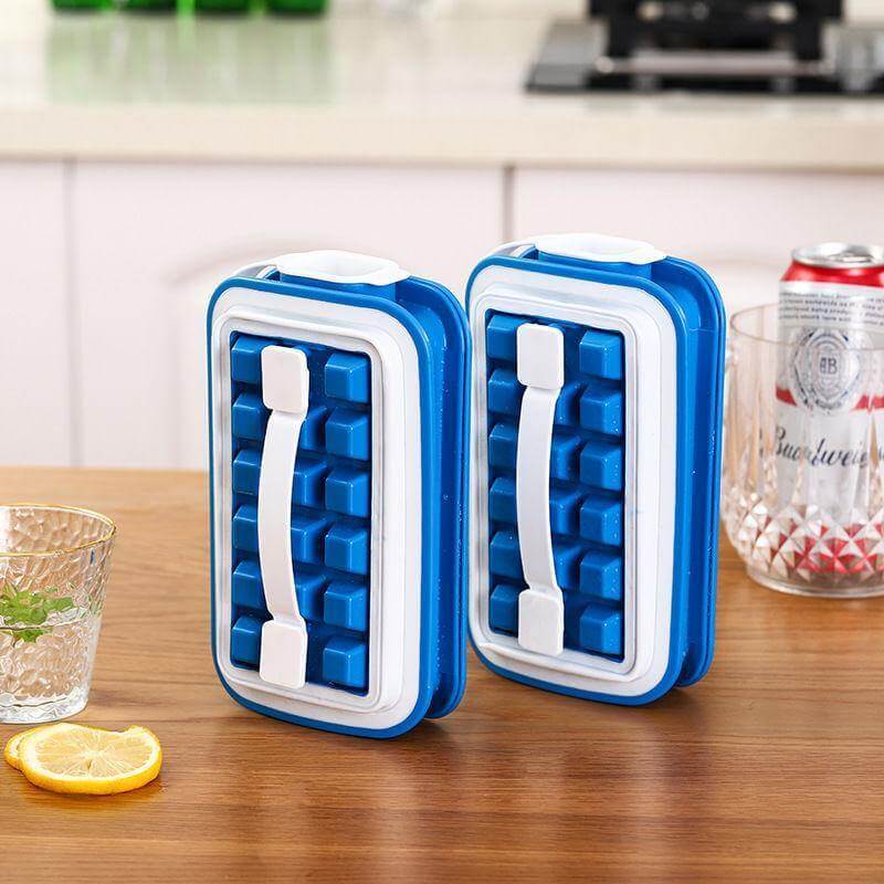 Ice Cube Tray Foldable 18-Grid Pouring Pitcher