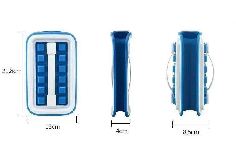 Ice Cube Tray Foldable 18-Grid Pouring Pitcher
