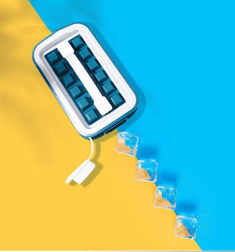 Ice Cube Tray Foldable 18-Grid Pouring Pitcher