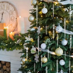 Icicle Ornament Set Clear Shatter-Resistant Set of 12