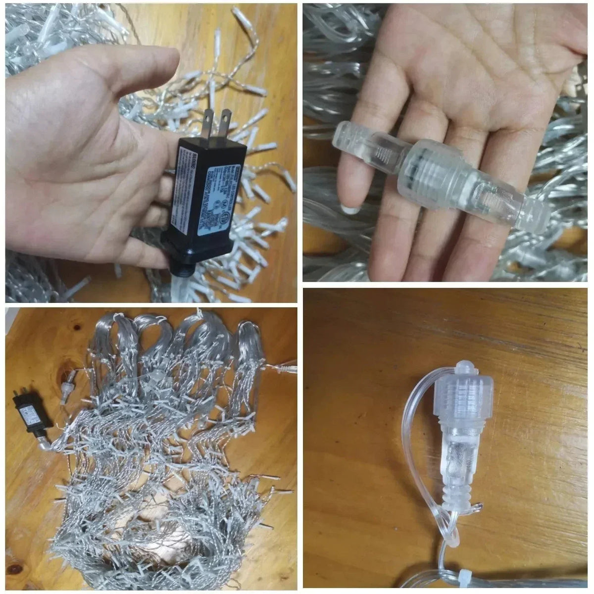 Icicle String Lights Twinkling Strobe Connectable Waterproof
