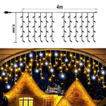 Icicle String Lights Twinkling Strobe Connectable Waterproof