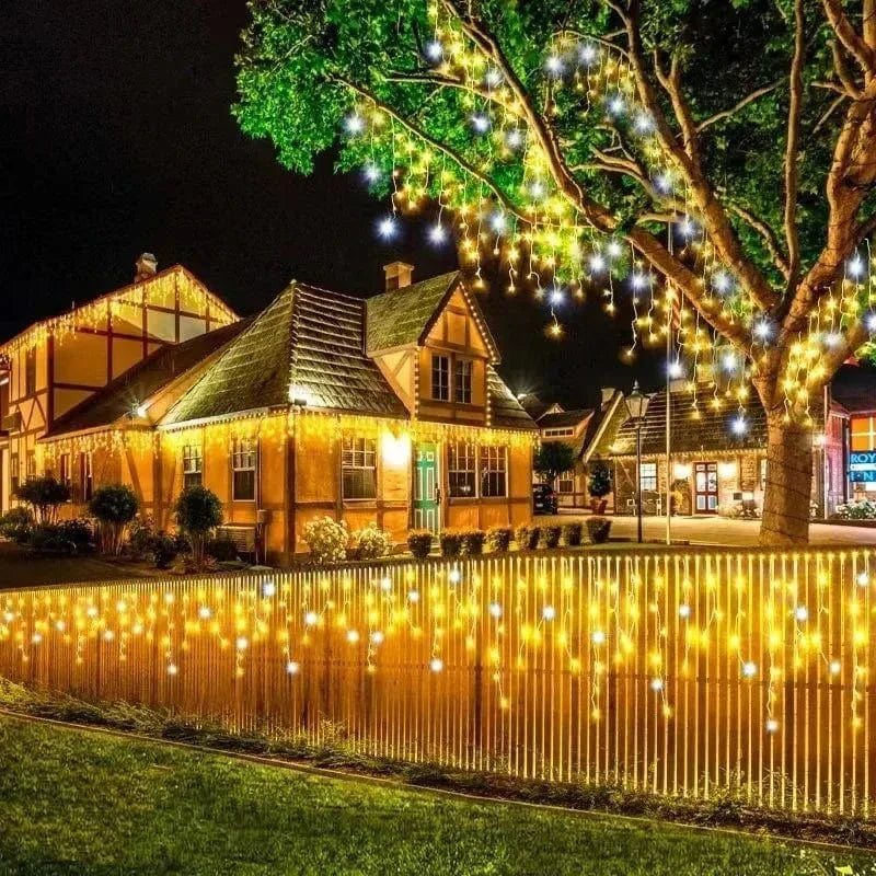 Icicle String Lights Twinkling Strobe Connectable Waterproof