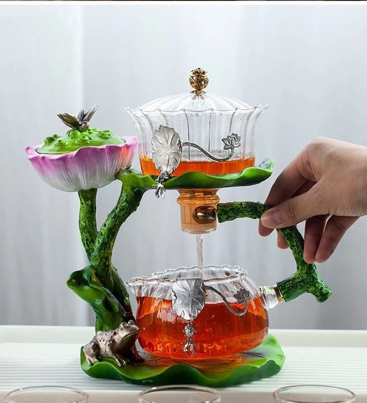 Incense Burner Teapot Design Handcrafted Resin Glass