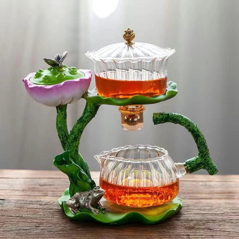 Incense Burner Teapot Design Handcrafted Resin Glass