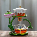 Incense Burner Teapot Design Handcrafted Resin Glass