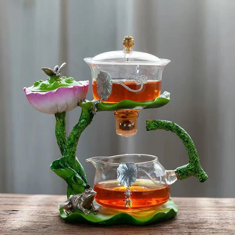 Incense Burner Teapot Design Handcrafted Resin Glass
