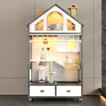 Indoor Cat House Multi-Level Solid Wood 160cm Tall