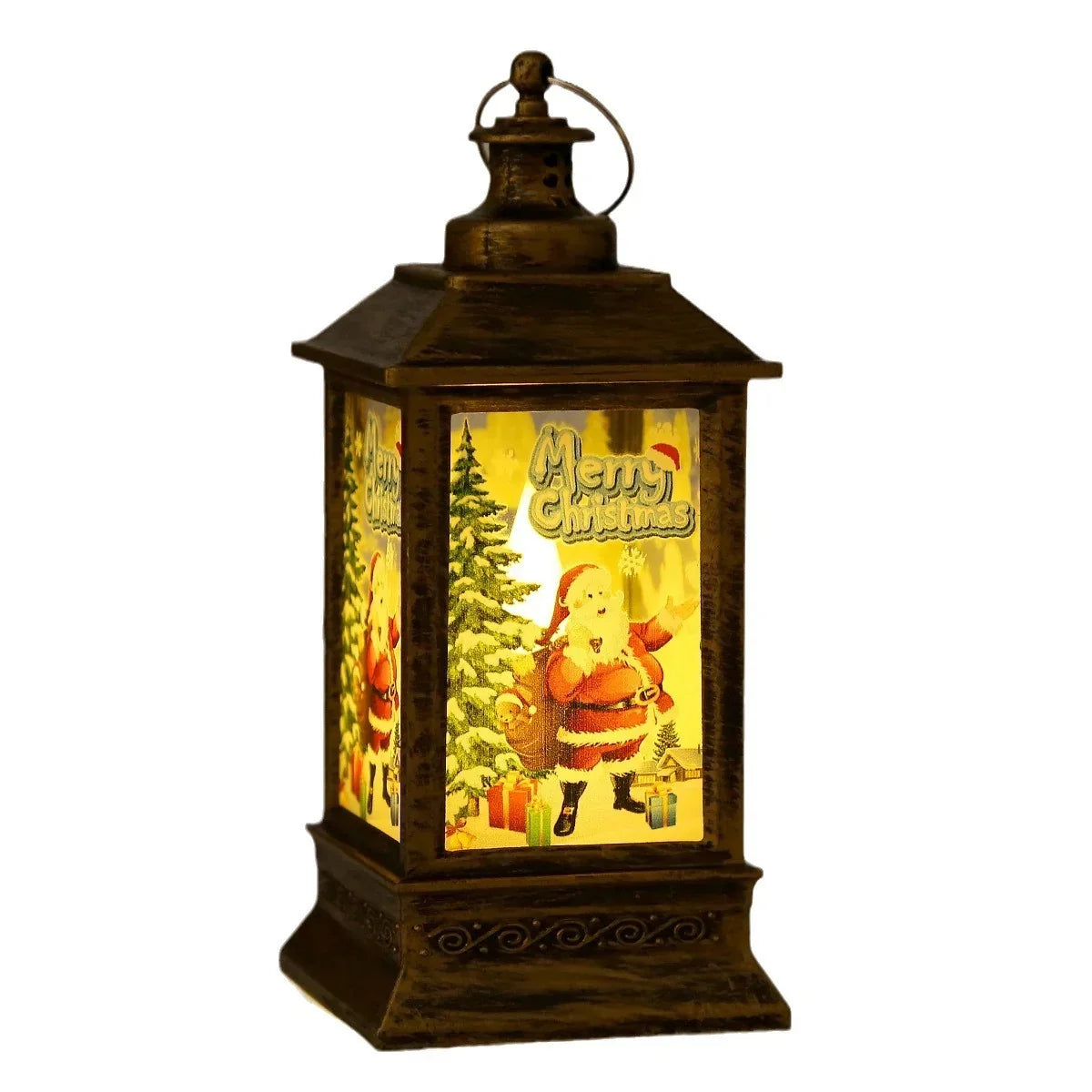 Indoor Lantern Santa Graphic Lightweight & Durable