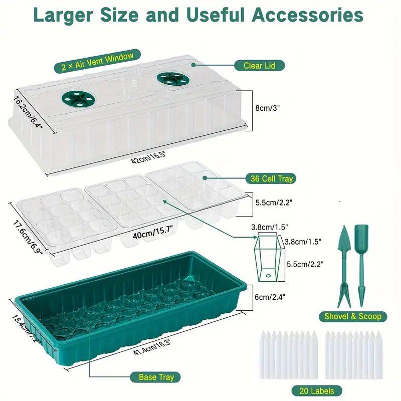 Indoor Seed Starter Kit 36-Cell Integrated LED