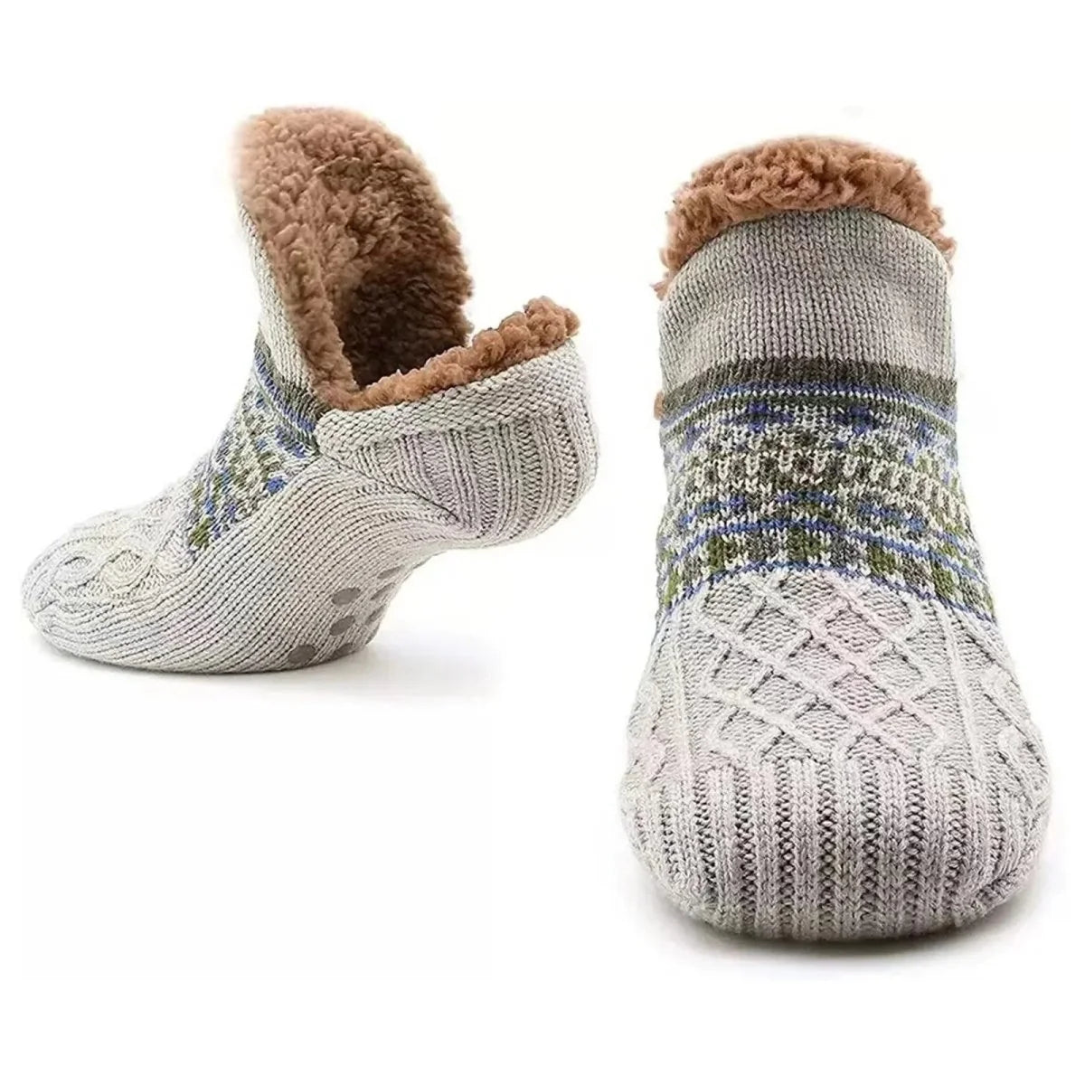 Indoor Socks Plush Non-Slip Silicone Grip