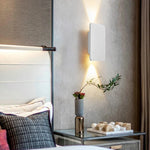 Indoor Wall Light Rectangular Metal Frame Warm Built-In LED