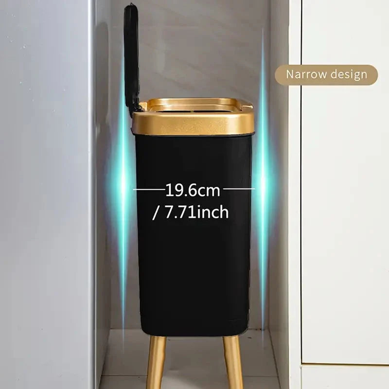 Indoor Waste Bin 15L Sealed Flip Lid Slim Profile