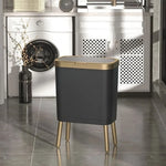 Indoor Waste Bin 15L Sealed Flip Lid Slim Profile