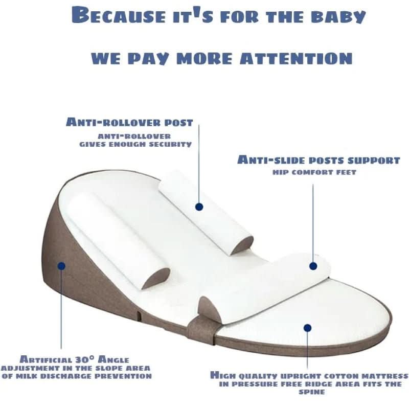 Infant Pillow Gentle Incline Side-Sleeper Design Washable Cover