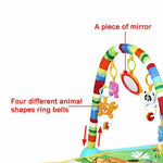 Infant Play Gym Mat Kick-Activated Piano Detachable Teethers