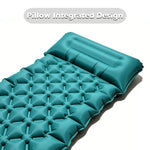 Inflatable Camping Mattress Integrated Pillow & Foot Pump Water-Resistant Nylon