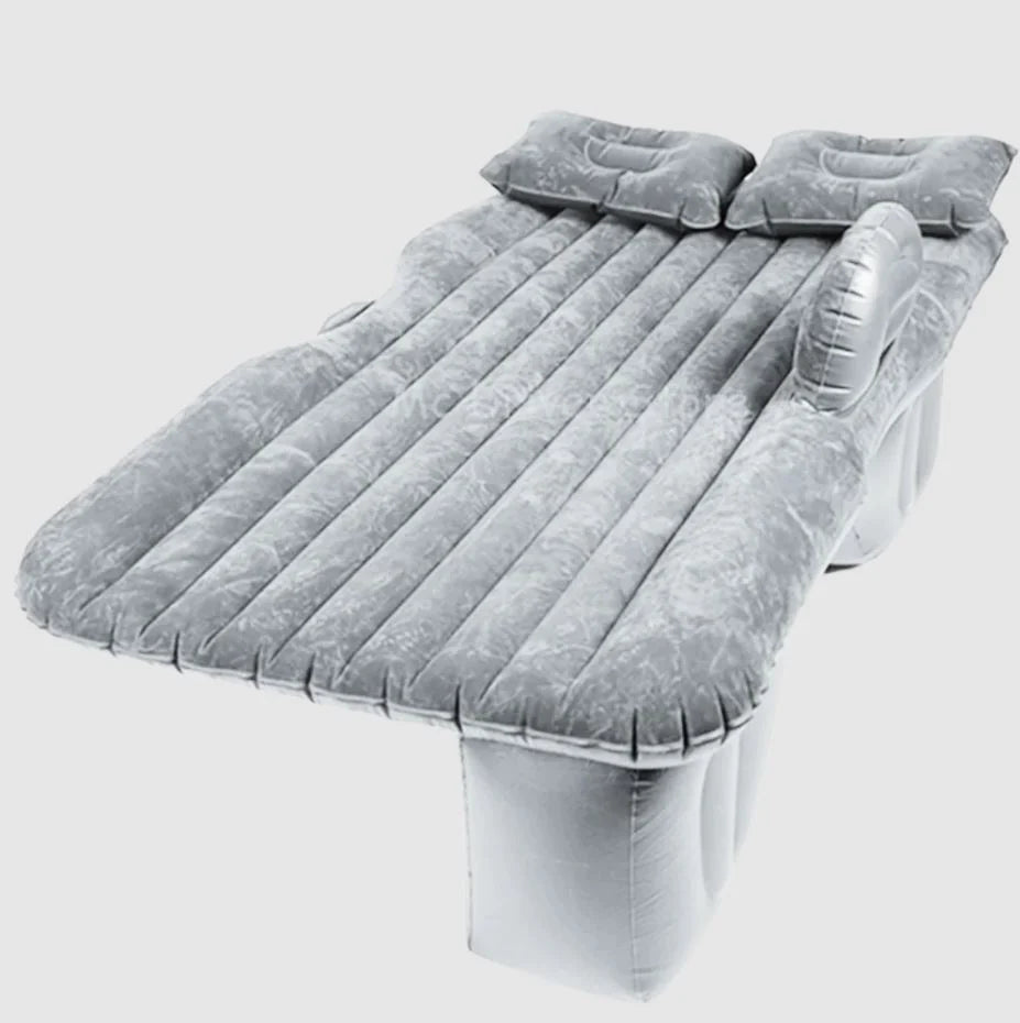 Inflatable Car Bed Plush Flocked Pump & Pillows