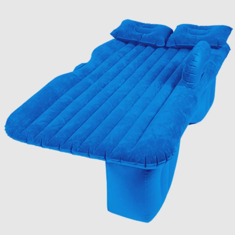 Inflatable Car Bed Plush Flocked Pump & Pillows
