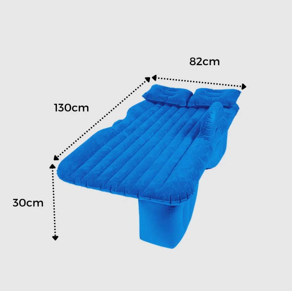 Inflatable Car Bed Plush Flocked Pump & Pillows