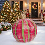 Inflatable Christmas Bauble Set Oversized 60cm Weather-Resistant