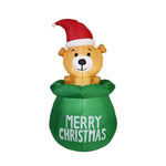 Inflatable Christmas Bear Decoration Quick-Inflate Weather-Resistant Foldable