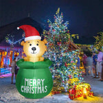 Inflatable Christmas Bear Quick-Inflate Weather-Resistant Indoor & Outdoor