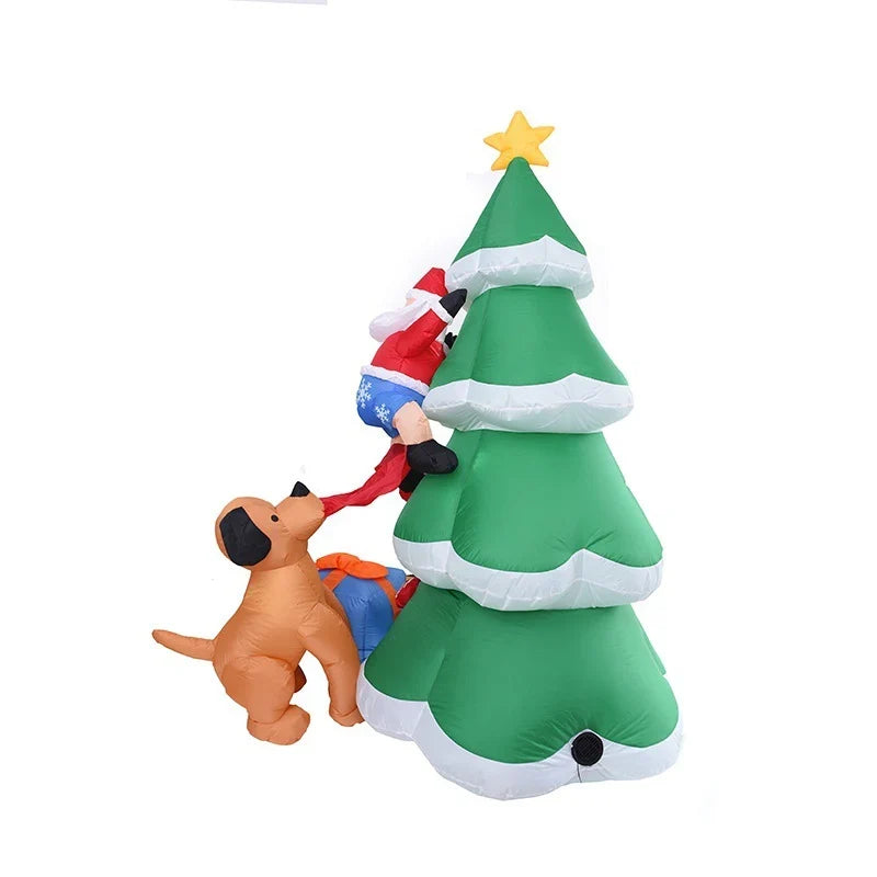 Inflatable Christmas Tree Quick-Inflate Blower Built-In Lights