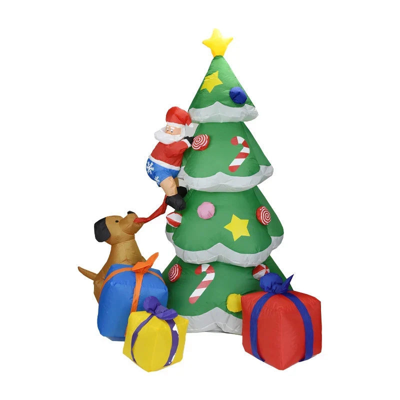 Inflatable Christmas Tree Quick-Inflate Blower Built-In Lights