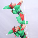 Inflatable Decoration Triple Santa Ladder Quick-Inflate Durable Fabric