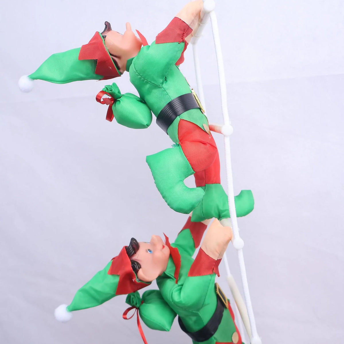 Inflatable Decoration Triple Santa Ladder Quick-Inflate Durable Fabric